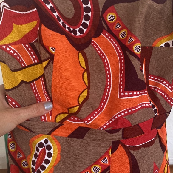 Strapless retro print dress. Merona Collection for Target. Size 6 - Picture 3 of 4